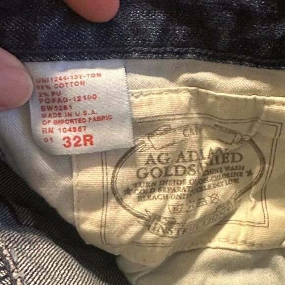 AG Adriano Goldschmied The Premiere Skinny Straight Jeans 32 32R NWT DEADSTOCK - Picture 9 of 16